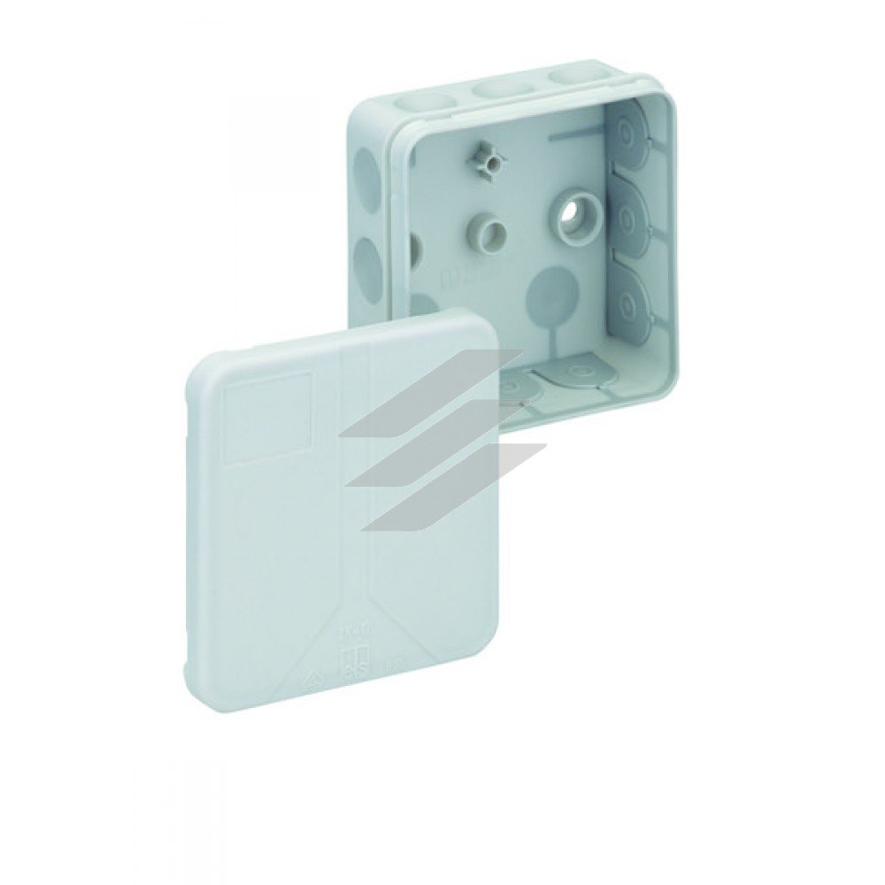 Розподільча коробка 2K-12-L (85х85х37мм), порожня, 12 еластичних мембранних вводів (2 вводи на днищі), IP55, Spelsberg